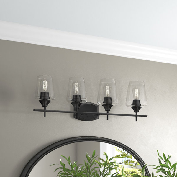 Three Posts™ Woodway 4 Light Dimmable Vanity Light & Reviews Wayfair